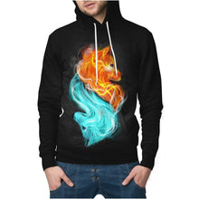 Load image into Gallery viewer, Fire and Ice Wolves Hoodie