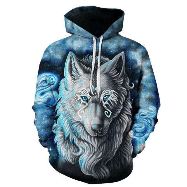 2021 Animal 3D Wolf Hoodies
