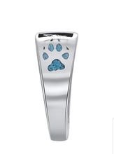 Load image into Gallery viewer, Mens Sterling Silver Southwestern Style Turquoise Gemstone Paw &amp; Claw Wolf Ring