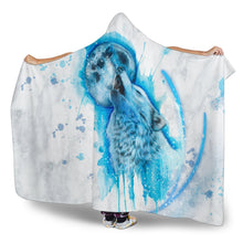 Load image into Gallery viewer, Full Moon Wolf - Hooded Blanket