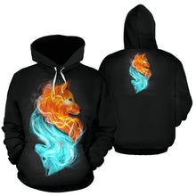 Load image into Gallery viewer, Fire and Ice Wolves Hoodie
