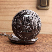 Load image into Gallery viewer, Wolf Pocket Watch In Bronxe