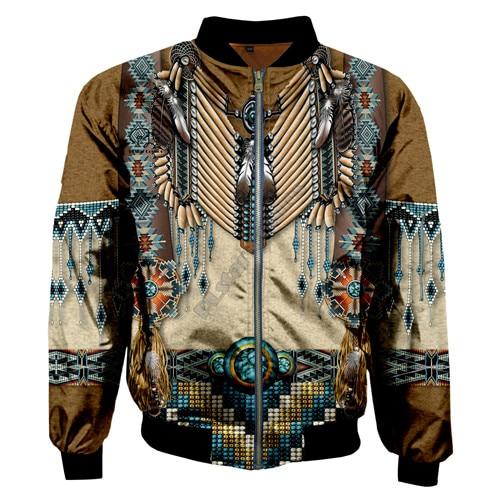 3D Feather Printed Bomber Jacket