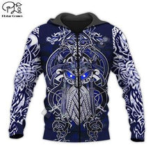 Load image into Gallery viewer, Viking Warrior Tattoo 3D full Print Hoodie