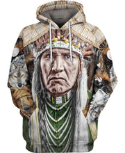 Load image into Gallery viewer, Native American Chief 3D Full Print Hoodie &amp; Zip-Up Hoodie