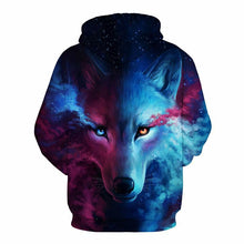 Load image into Gallery viewer, Galactic Wolf Hoodie