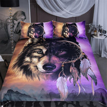 Load image into Gallery viewer, Native Wolf Bedding Set
