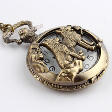 Load image into Gallery viewer, Wolf Pocket Watch In Bronxe